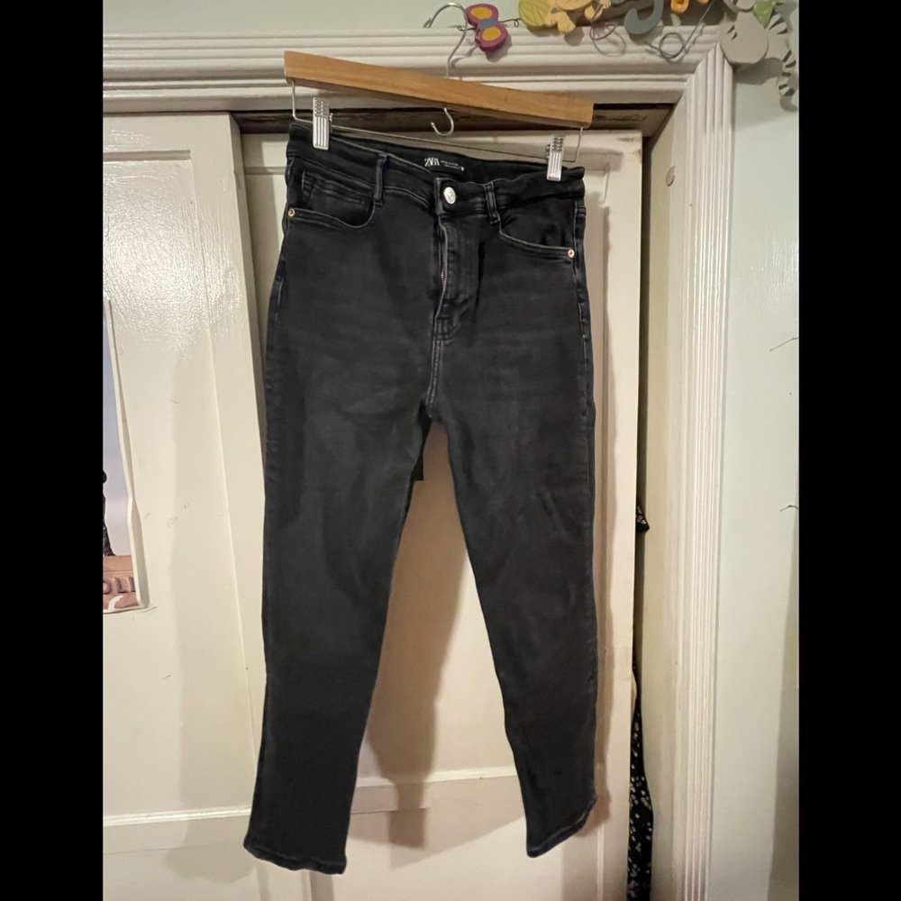 Washed Black Skinny Zara Jeans
